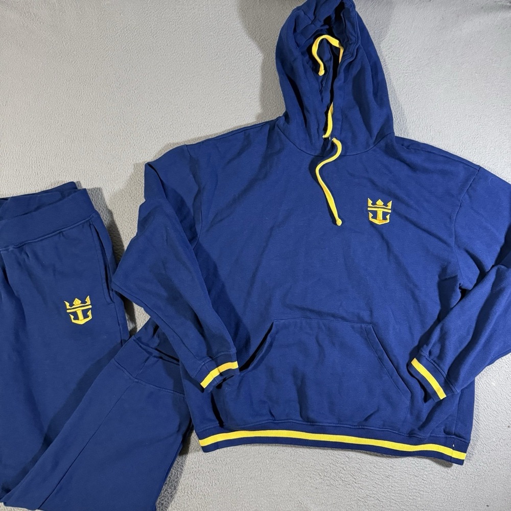 Royal Caribbean Cruise Ship Hoodie Large Blue Drawstring Hoodie And Sweatpants